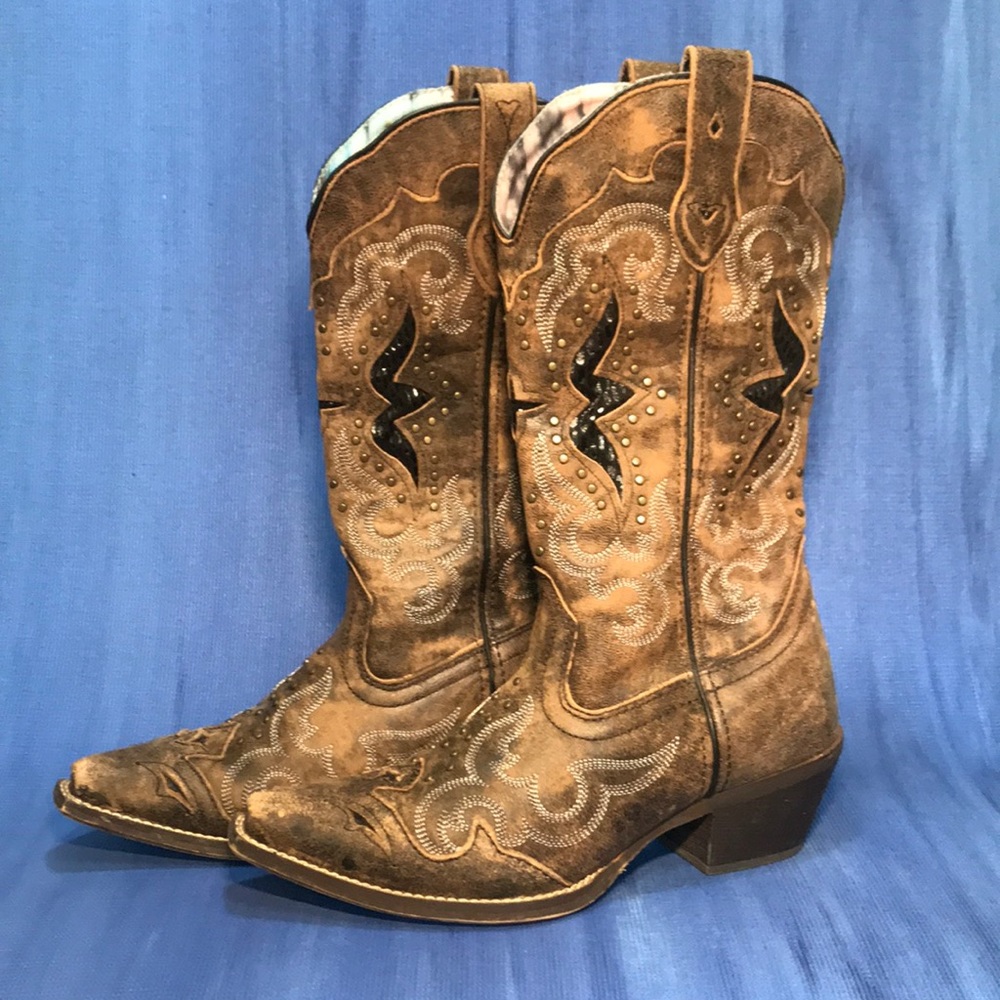 Laredo Lucretia Studded Cowgirl Boots - Snip Toe